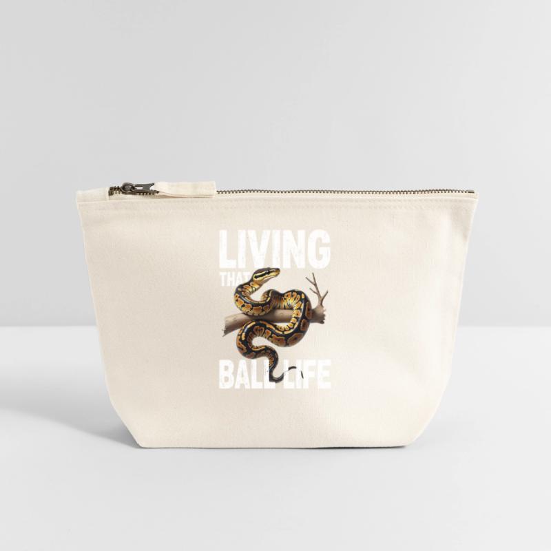 King Python Snakes Lover Terrarium Python Canvas Zip Pouch 18 x 19 cm