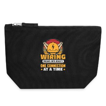 Electrician, Electronics Technician, Electrician - Canvas Zip Pouch 18 x 19 cm - black - Front