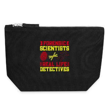 Forensic Science Major Real Life Detectives - Canvas Zip Pouch 18 x 19 cm - black - Front