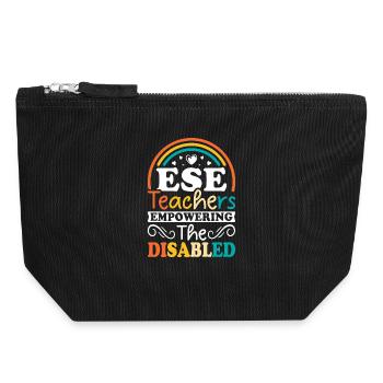 Geschenke für ESE-Lehrer - Canvas Reißverschluss-Täschchen (18 x 19 cm) - Schwarz - Vorne