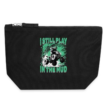 Quad ATV Garçons Hommes Quad Wheeler - Pochette zippée en toile 18 x 19 cm - noir - Devant