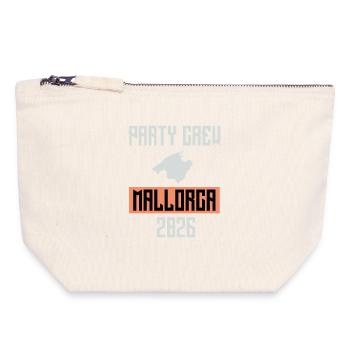 Majorque, Parti - Pochette zippée en toile 18 x 19 cm - blanc naturel - Devant