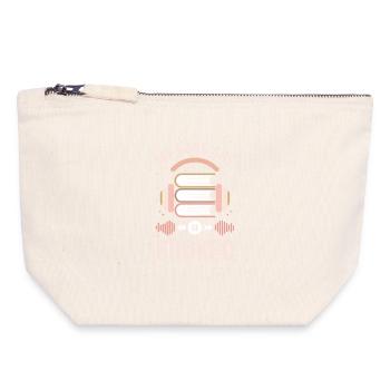 Les oreilles des amoureux des livres audio sont réservées - Pochette zippée en toile 18 x 19 cm - blanc naturel - Devant
