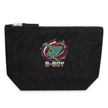 Breakdance B-Boy Hip Hop Streetdance - Canvas Reißverschluss-Täschchen (18 x 19 cm) - Schwarz - Vorne