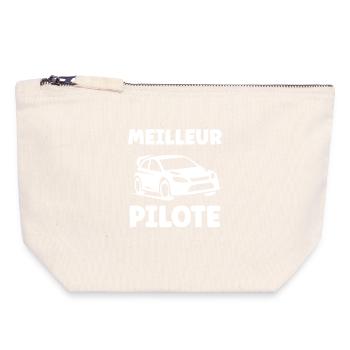 rallye - Pochette zippée en toile 18 x 19 cm - blanc naturel - Devant
