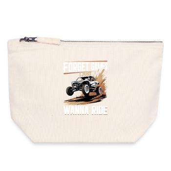 UTV Off Road Boy Men 4 Wheeler Side by side - Canvas Reißverschluss-Täschchen (18 x 19 cm) - Naturweiß - Vorne