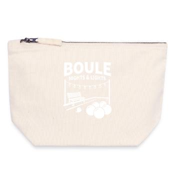 Boule Nights & Lights Petanque Ball Sports - Canvas Zip Pouch 18 x 19 cm - nature - Front