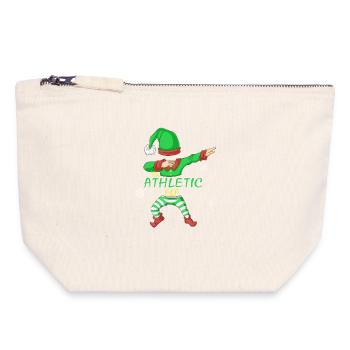 Chemise de la famille Elf Athlétique - Pochette zippée en toile 18 x 19 cm - blanc naturel - Devant