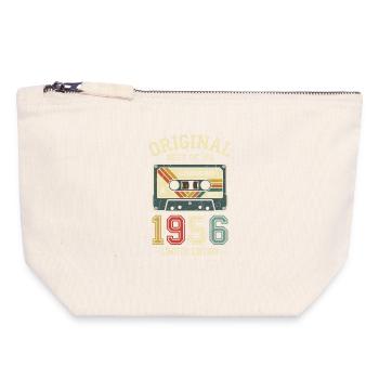 Original 1956 Retro Cassette Tape 70th Birthday - Canvas Zip Pouch 18 x 19 cm - nature - Front