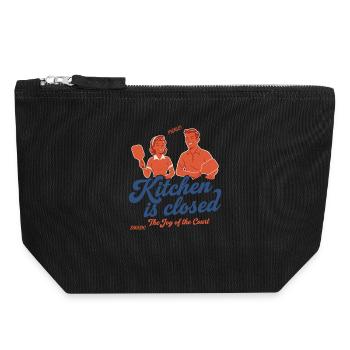 Pickleball Lustige Spielerküche, die Liebe ist geschlossen - Canvas Reißverschluss-Täschchen (18 x 19 cm) - Schwarz - Vorne