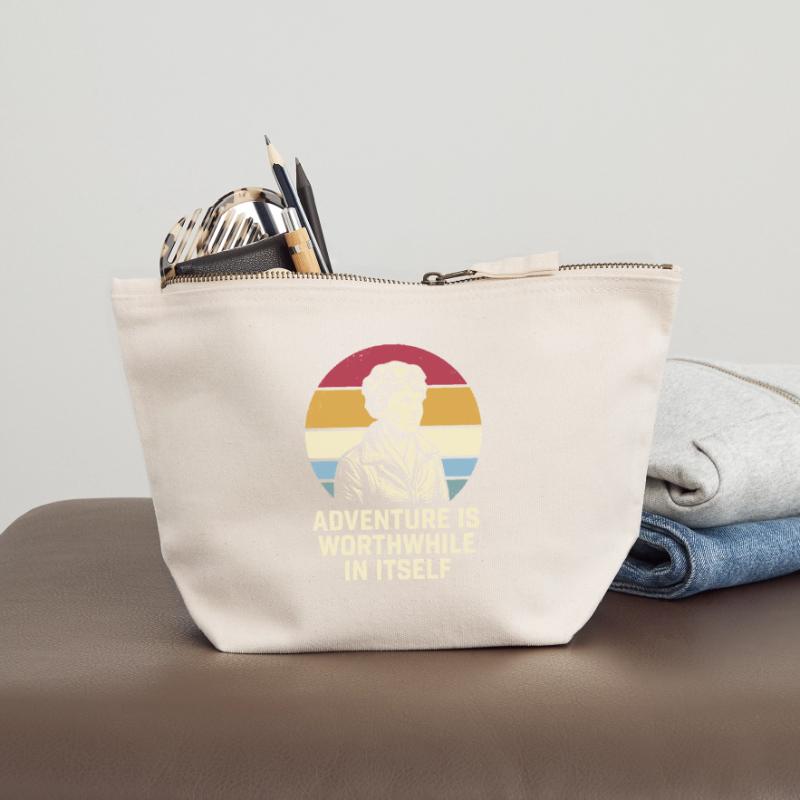 Amelia Earhart The adventure is worthwhile Canvas Zip Pouch 18 x 19 cm