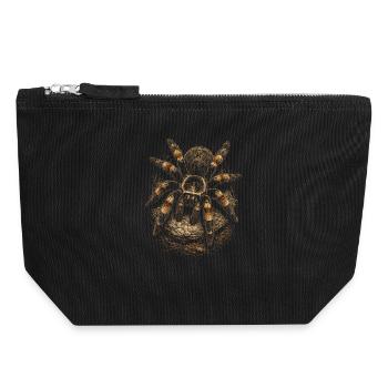 Tarantula - Canvas Zip Pouch 18 x 19 cm - black - Front