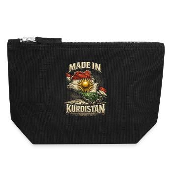 Kurdistan Kurde Kurden - Canvas Reißverschluss-Täschchen (18 x 19 cm) - Schwarz - Vorne