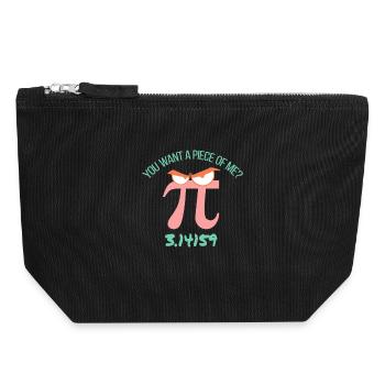 T-shirt humoristique Pi Piece - Pochette zippée en toile 18 x 19 cm - noir - Devant