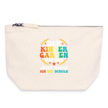 Kita Erste Klasse Schüler Kindergarten - Canvas Reißverschluss-Täschchen (18 x 19 cm) - Naturweiß - Vorne