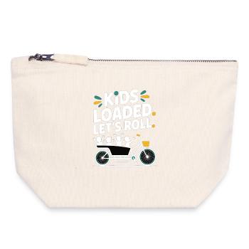 Vélo cargo Kids Loaded - Pochette zippée en toile 18 x 19 cm - blanc naturel - Devant