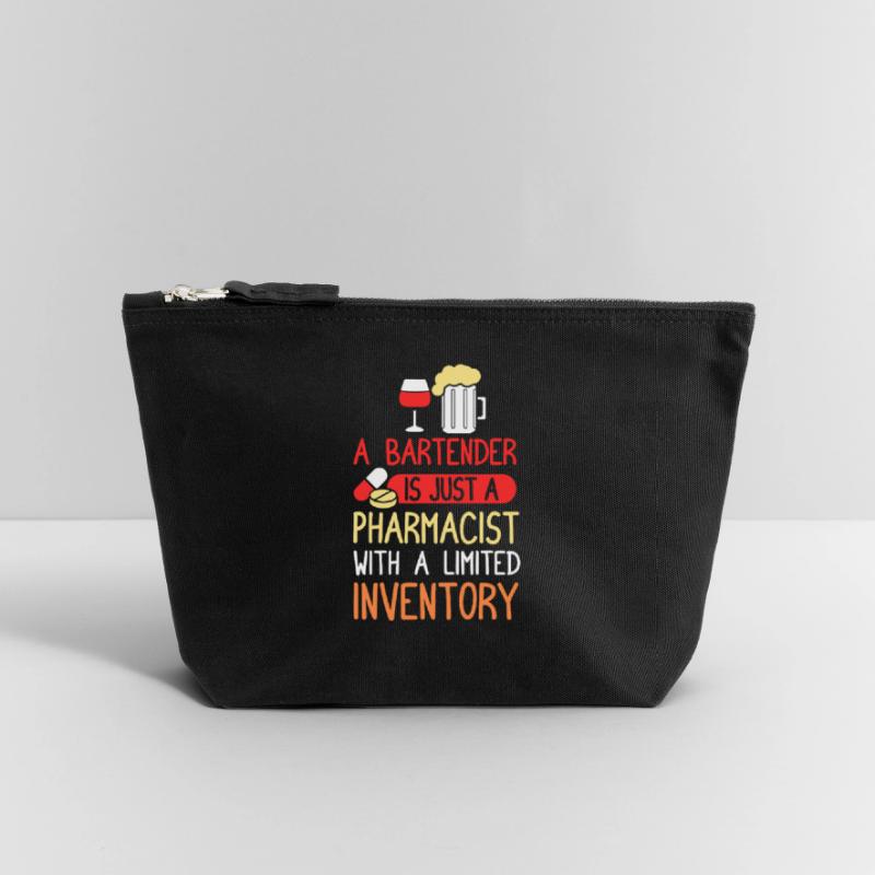 Barkeeper Kellner bartender Barmann Canvas Reißverschluss-Täschchen (18 x 19 cm)