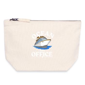Ocean Is My Office T-Shirt – Cruise Life Vacation. - Canvas Zip Pouch 18 x 19 cm - nature - Front