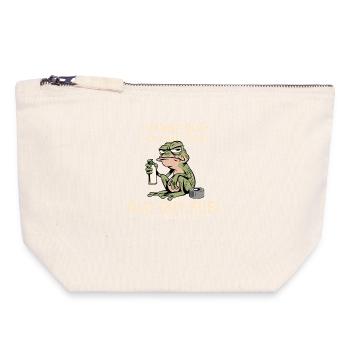 Frog Fuel Duct Tape Tee - Canvas Reißverschluss-Täschchen (18 x 19 cm) - Naturweiß - Vorne