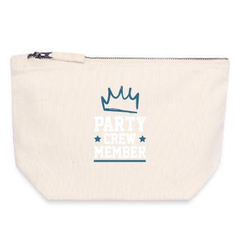 Équipe de fête - Pochette zippée en toile 18 x 19 cm - blanc naturel - Devant