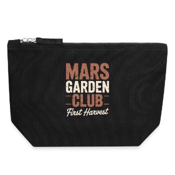 Mars Garden Club First Harvest Space Gardening - Canvas Reißverschluss-Täschchen (18 x 19 cm) - Schwarz - Vorne