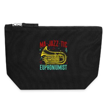Euphonium Ma-Jazz-Tic Euphoniumist Baritone - Canvas Reißverschluss-Täschchen (18 x 19 cm) - Schwarz - Vorne