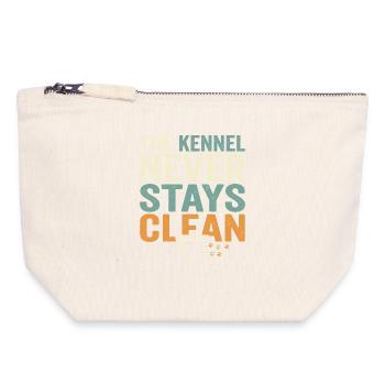 Technicien en chenil, assistant en chenil, soins aux animaux - Pochette zippée en toile 18 x 19 cm - blanc naturel - Devant