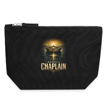 Kaplan Kleriker Pfarrer Hospizpfarrer - Canvas Reißverschluss-Täschchen (18 x 19 cm) - Schwarz - Vorne