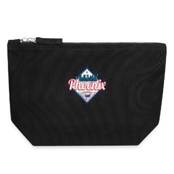 Phoenix en Arizona, États-Unis, Souvenir - Pochette zippée en toile 18 x 19 cm - noir - Devant