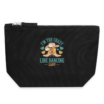 Cadeau de danse en ligne - Pochette zippée en toile 18 x 19 cm - noir - Devant