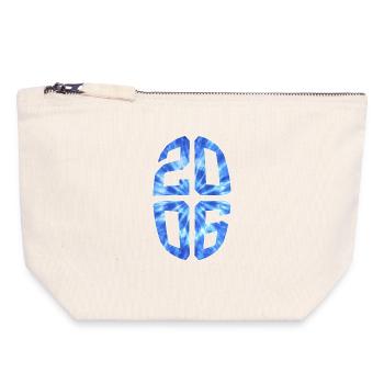 20 ANS 2006 20E ANNIVERSAIRE - Pochette zippée en toile 18 x 19 cm - blanc naturel - Devant