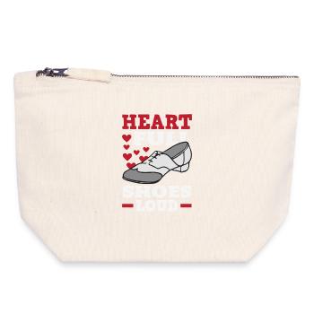 Tap dancers, tap shoes, tap dance - Canvas Zip Pouch 18 x 19 cm - nature - Front