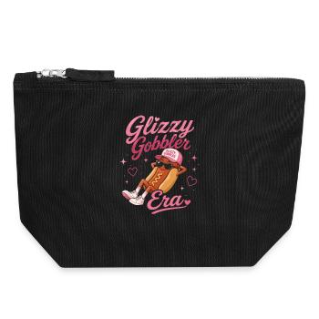 Amateur de saucisses fanatiques de hot-dogs brillants - Pochette zippée en toile 18 x 19 cm - noir - Devant