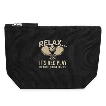 Détends-toi, jeu récréatif, personne ne sera drafté - Pochette zippée en toile 18 x 19 cm - noir - Devant