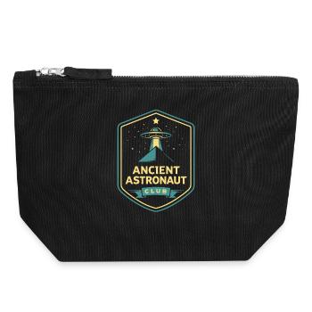 Ancient Astronaut Club - Canvas Reißverschluss-Täschchen (18 x 19 cm) - Schwarz - Vorne