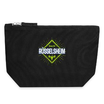 Rüsselsheim am Main Retro Reben Deutschland Design - Canvas Reißverschluss-Täschchen (18 x 19 cm) - Schwarz - Vorne