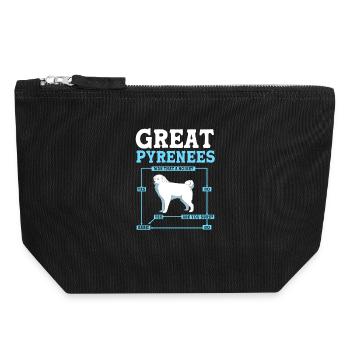 Pyrenean Dog - Canvas Zip Pouch 18 x 19 cm - black - Front