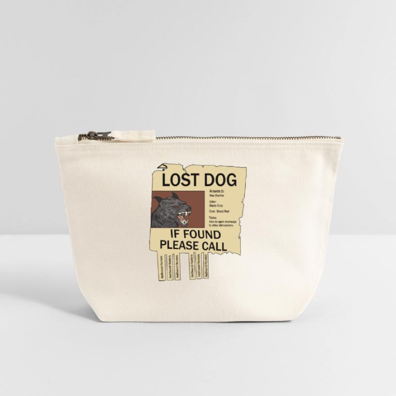 Missing Hellhound Canvas Zip Pouch 18 x 19 cm