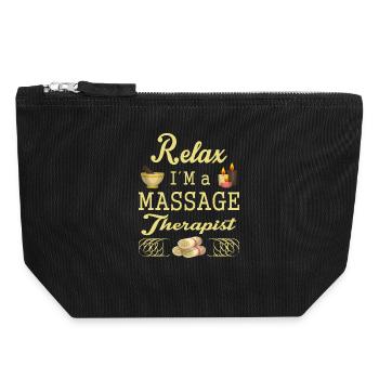 Massage therapy - Canvas Zip Pouch 18 x 19 cm - black - Front