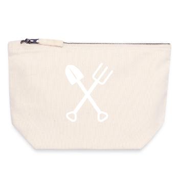 Gardener Tools Garden Spade Shovel Rake - Canvas Zip Pouch 18 x 19 cm - nature - Front