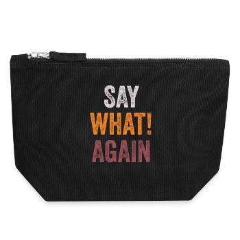 Pulp Fiction - Say What! Again - Canvas Zip Pouch 18 x 19 cm - black - Front