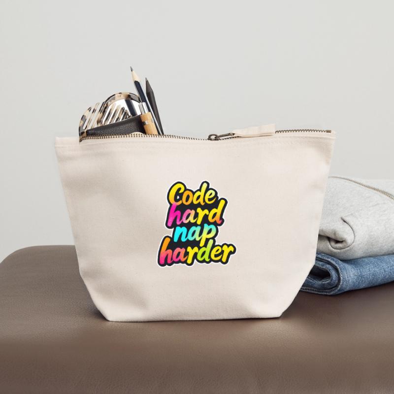 Code Hard Nickerchen Härter Lustiger Programmierer Tee Canvas Reißverschluss-Täschchen (18 x 19 cm)