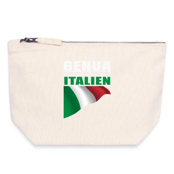 Gênes - Pochette zippée en toile 18 x 19 cm - blanc naturel - Devant