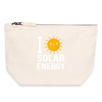 Solar Sustainability Renewable energies - Canvas Zip Pouch 18 x 19 cm - nature - Front