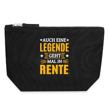 Légende à la retraite - Pochette zippée en toile 18 x 19 cm - noir - Devant