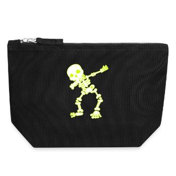 Halloween Dab Dance Skeleton I Dabbender spirit - Canvas Zip Pouch 18 x 19 cm - black - Front