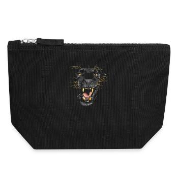 panther - Canvas Zip Pouch 18 x 19 cm - black - Front