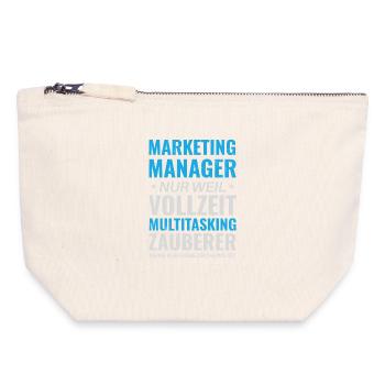 Marketing Manager – Multitasking Wizard - Canvas Zip Pouch 18 x 19 cm - nature - Front