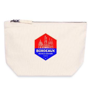 Bordeaux Emblem Nouvelle-Aquitaine - Canvas Zip Pouch 18 x 19 cm - nature - Front