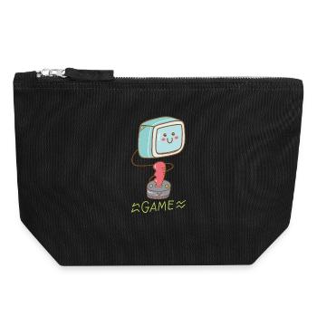 Kawaii Gaming - Sweet fun! - Canvas Zip Pouch 18 x 19 cm - black - Front
